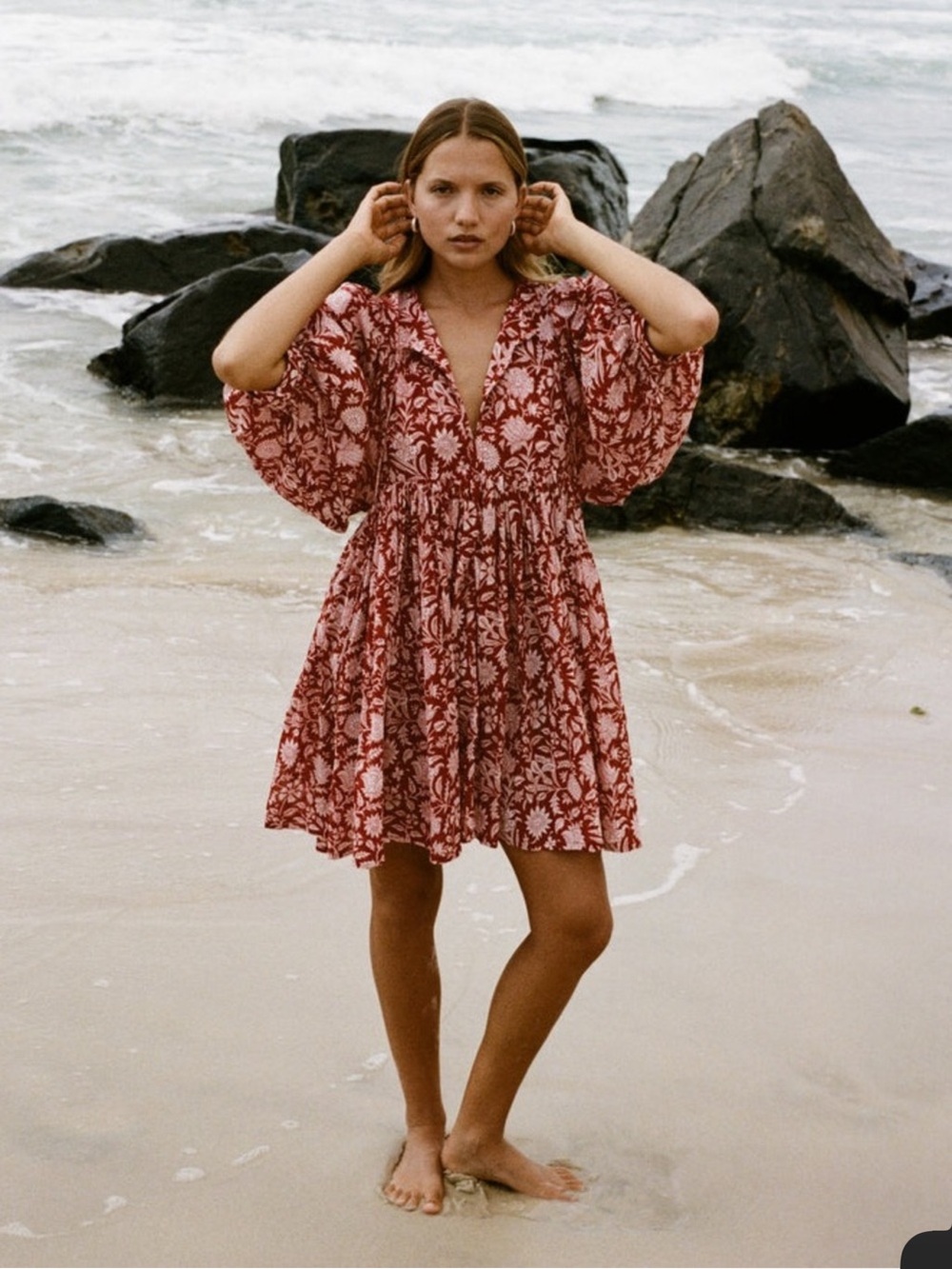 DAUGHTERS OF INDIA Kyra Mini Dress Saffron